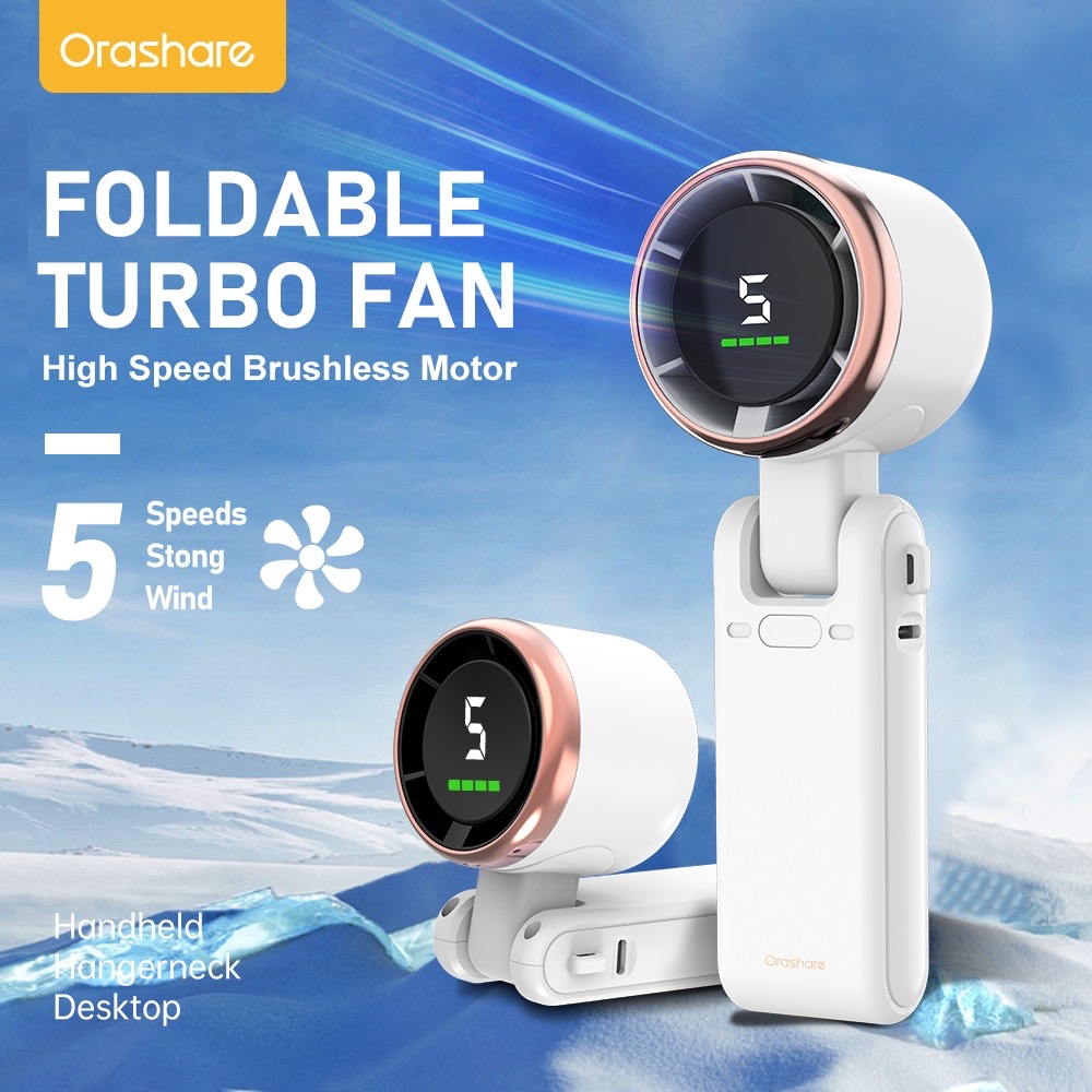 Orashare HF03Pro Portable Foldable Turbo Fan 5 Speeds